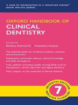 cover image of Oxford Handbook of Clinical Dentistry